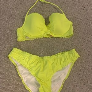 Victoria’s Secret Neon Yellow Bikini WORN ONCE